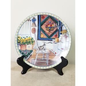 Cats Kittens Plate Table Trouble Hannah Hollister 8 1/4" Wall Decor 1991